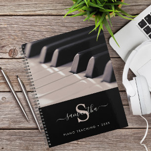 Piano Enseignant leçons de musique Planner 2025