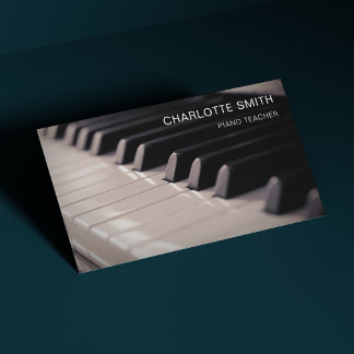 Piano Enseignant Noir&Blanc Carte de visite modern