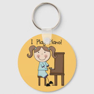 Piano - Female Tshirts and Gifts Keychain