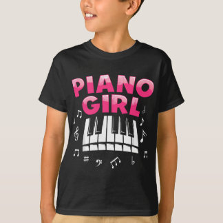 Piano For Girls Women Musical Piano Player Key Mus T-Shirt