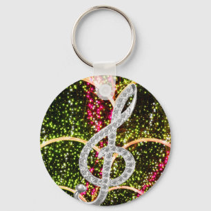 Piano Gclef Symbol Keychain