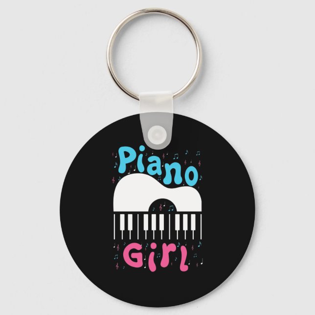Piano Girl Keychain (Front)