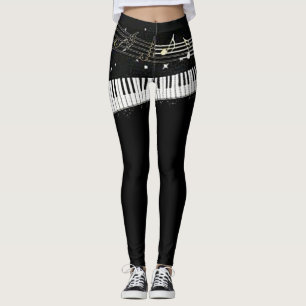 "Piano Girl" Leggings sur-impression