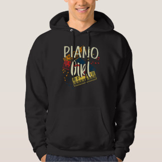 Piano Girl Pianist Hoodie