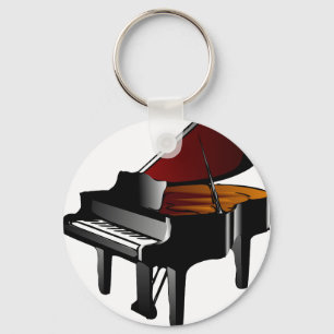 piano gloss black keychain