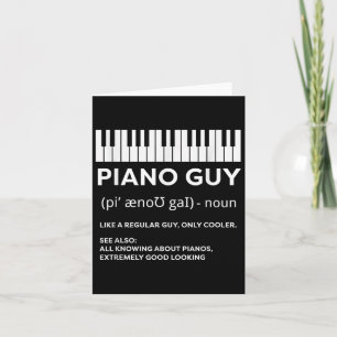 Piano Guy Shirt Pianist Man Keyboard Player Funny  Card