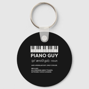 Piano Guy Shirt Pianist Man Keyboard Player Funny  Keychain