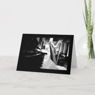 Piano & Harp [Greeting Card] Card