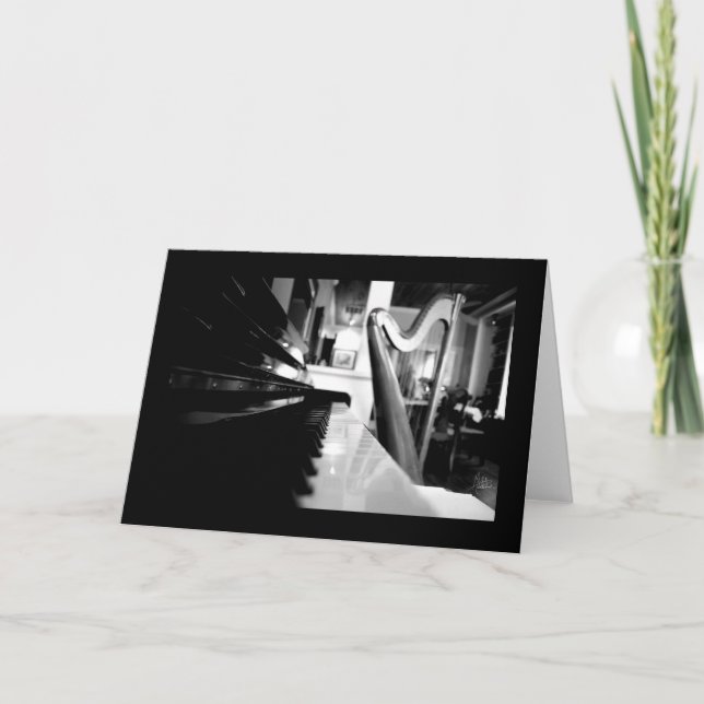 Piano & Harp [Greeting Card] Card (Front)