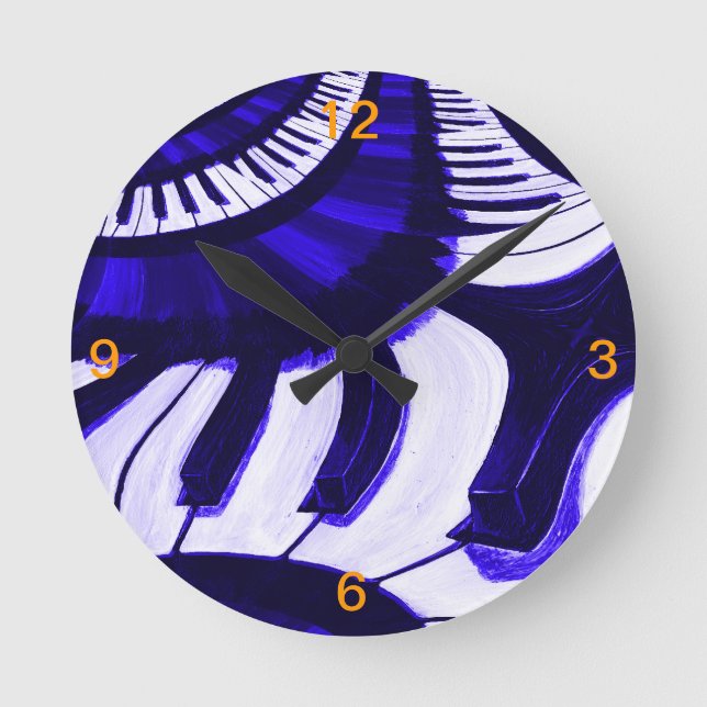 Piano Hwy Round Clock (Front)
