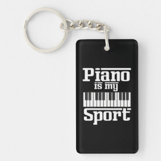 Piano Is My Sport Funny Pianist Music Keyboard Keychain