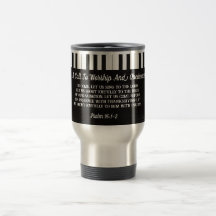 Piano Key Bible Verse Travel Mug