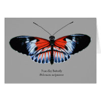 Piano Key Butterfly Painting in Black, Red, White