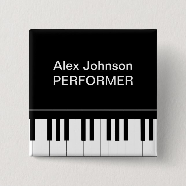 Piano keyboard 2 inch square button (Front)
