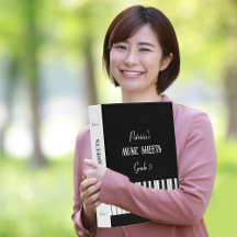 Piano Keyboard and customizable text black & white