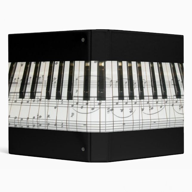 Piano Keyboard and Music Notes Binder (Background)