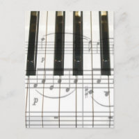 Piano Keyboard and Music Notes