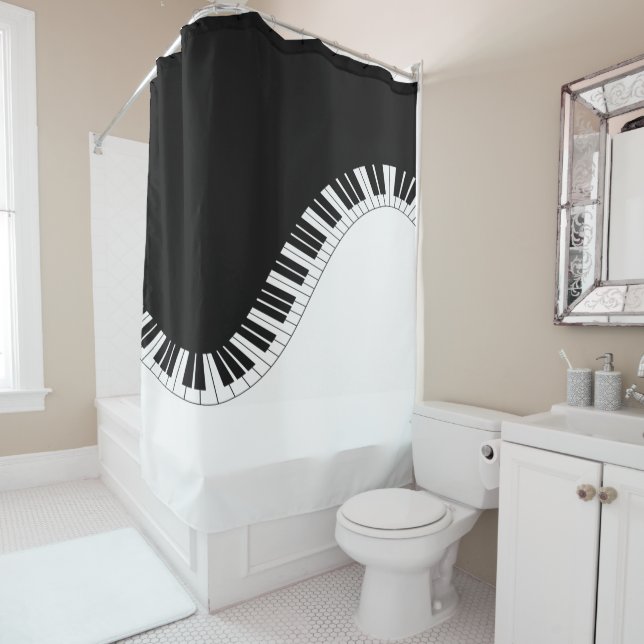 Piano Keyboard Black and White Music Design (In Situ)