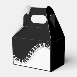 Piano Keyboard Black and White Music Design Favor Box