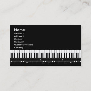 Piano keyboard business card
