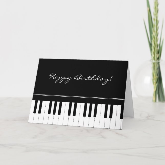 Piano keyboard card (Front)