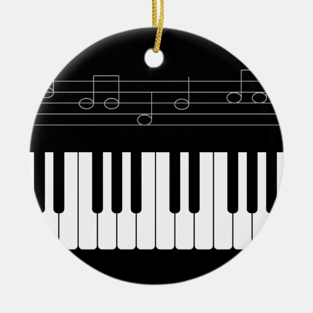 Piano keyboard ceramic ornament (Front)