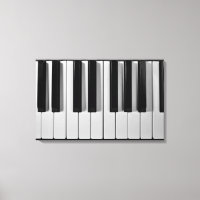 Piano Keyboard Custom Stretched Canvas Print
