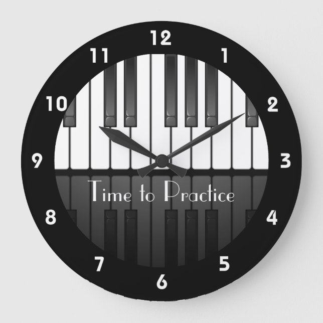 Piano Keyboard Design Clock (Front)