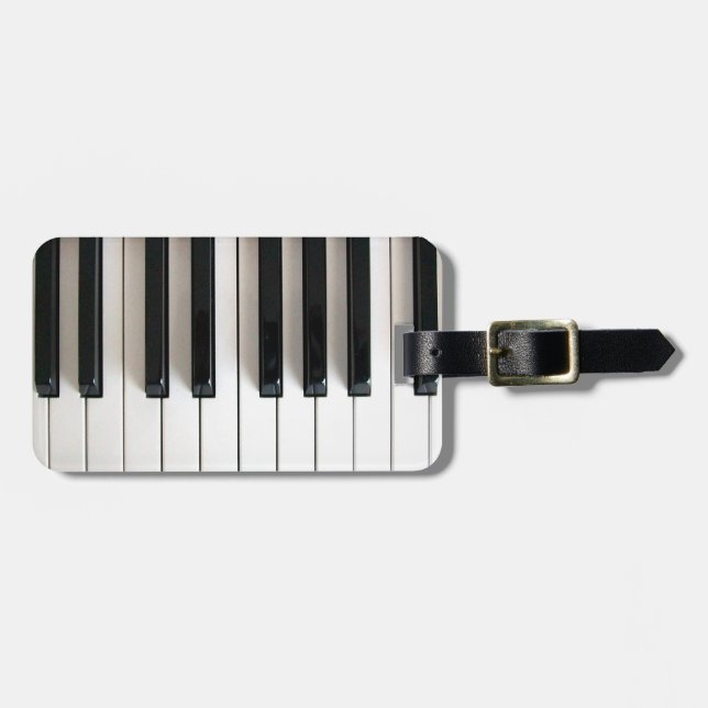 piano keyboard design luggage tag (Front Horizontal)