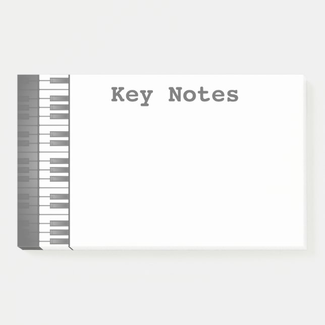Piano Keyboard Design Post-It Notes (Front)