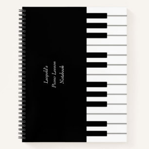 Piano Keyboard Elegant Personalized Musician's Notebook