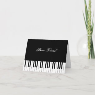Piano Keyboard Elegant Personalized Musician's  Thank You Card