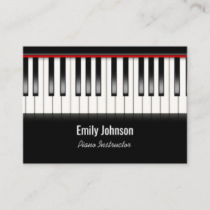 Piano keyboard for Piano teacher Business Card