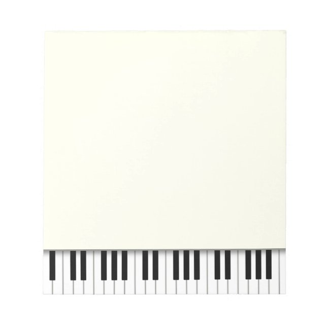 Piano Keyboard Fun Ivory 5.5x6 Music Notepad (Front)