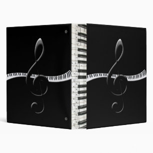 Piano Keyboard & G-Clef Binder