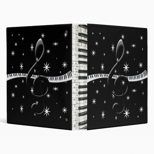 Piano Keyboard & G-Clef Binder (Background)