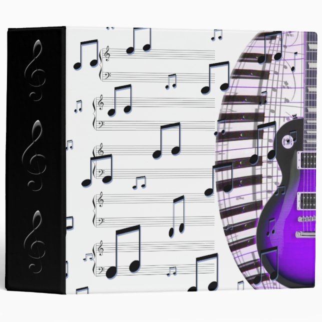 Piano Keyboard Guitar & Notes Binder (Front/Spine)
