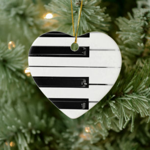 Piano Keyboard Keys Ceramic Ornament