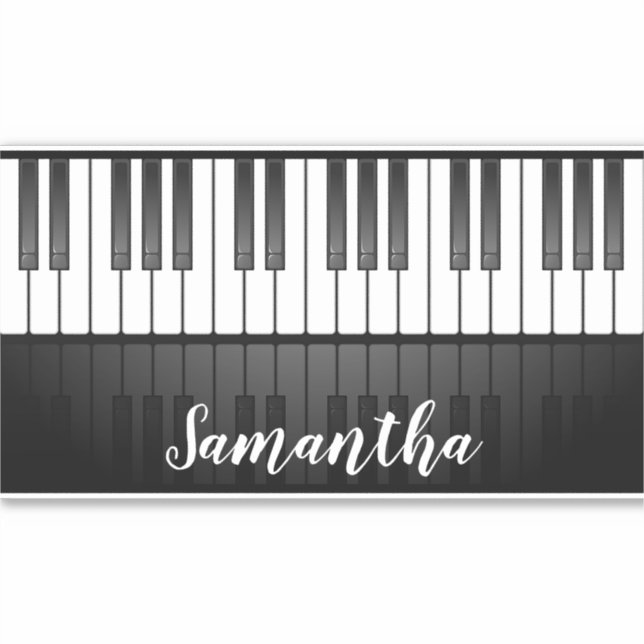 Piano Keyboard Keys Design Contour Sticker (Front)