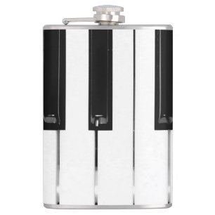 Piano Keyboard Keys Hip Flask