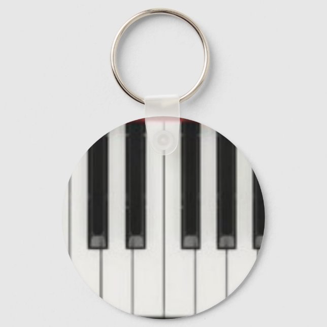 Piano Keyboard Keys Keychain (Front)