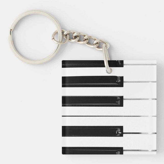 Piano Keyboard Keys Keychain (Front)