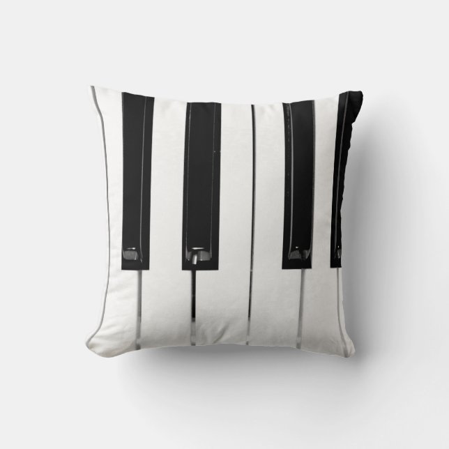 Piano Keyboard Keys Throw Pillow (Front)