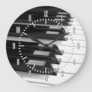 Piano Keyboard Large Clock