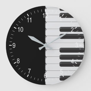 Piano keyboard large clock