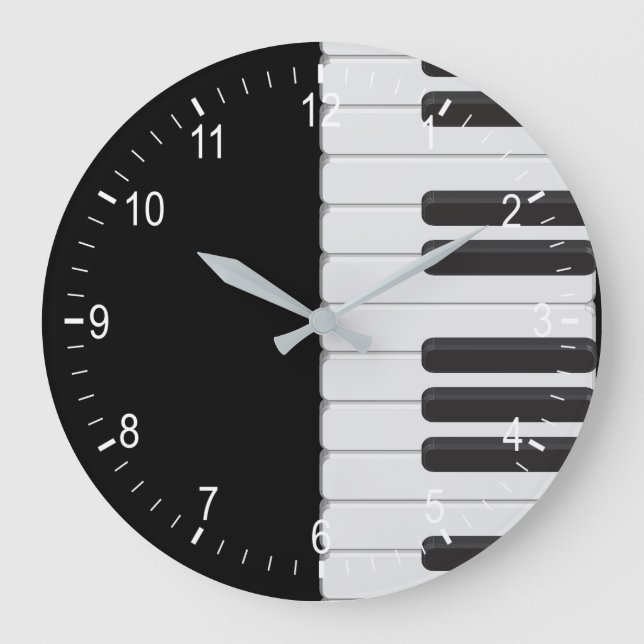 Piano keyboard large clock (Front)