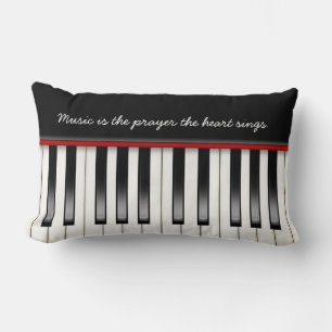 Piano Keyboard Lumbar Pillow
