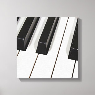 piano keyboard macro canvas print