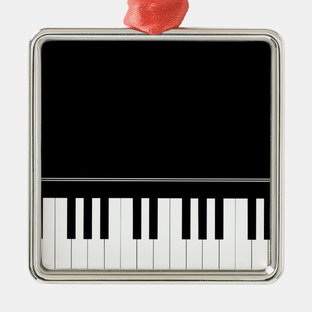 Piano keyboard metal ornament (Front)