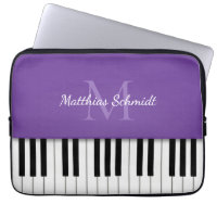 Piano Keyboard Monogrammed Personalized Purple
